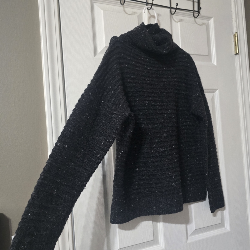 Madewell Donegal Belmont Mockneck Textured Knit Wool Blend Sweater, EUC! - Picture 3 of 11